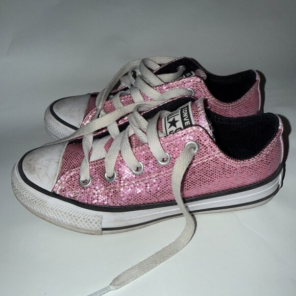 Converse All Star Chuck Taylor East Coaster Girls 12 Shoes 647732F Glitter Pink - Picture 5 of 16